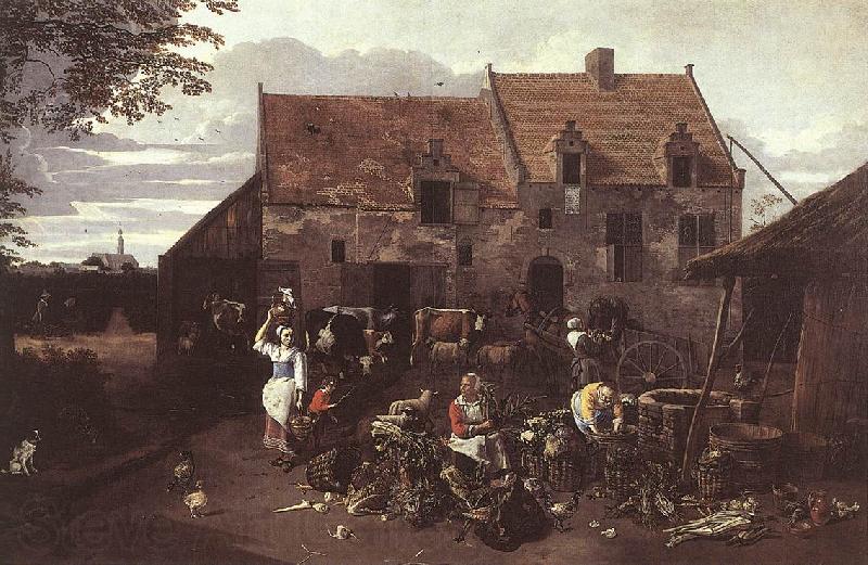 SIBERECHTS, Jan The Market Garden  et France oil painting art